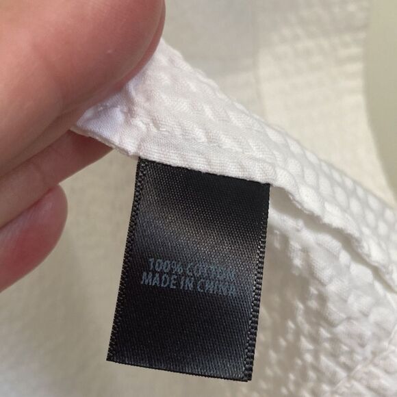 St. John white 3/4 sleeve v neck top - Picture 6 of 11